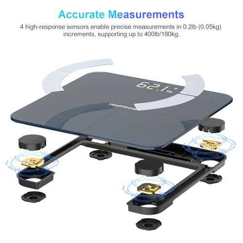 Healthkeep Body Weight Scale with App - 13 Metrics, Bluetooth 2