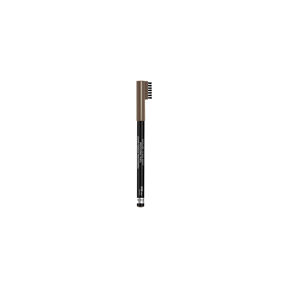 Rimmel London Brow This Way Pencil, 005 Ash Brown, 4g