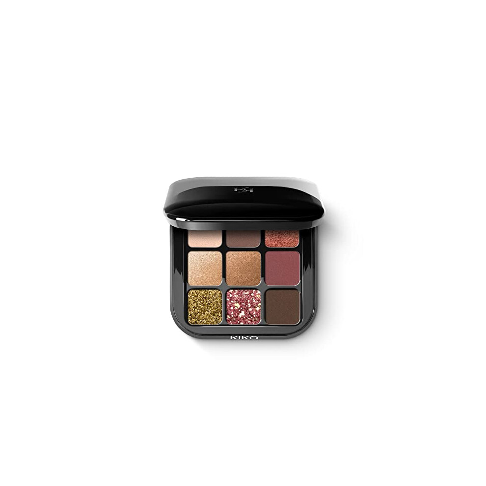 Kiko Milano Glamour Multi Finish Eyeshadow Palette 03 | Palette With 9 Eyeshadows In Different Finishes
