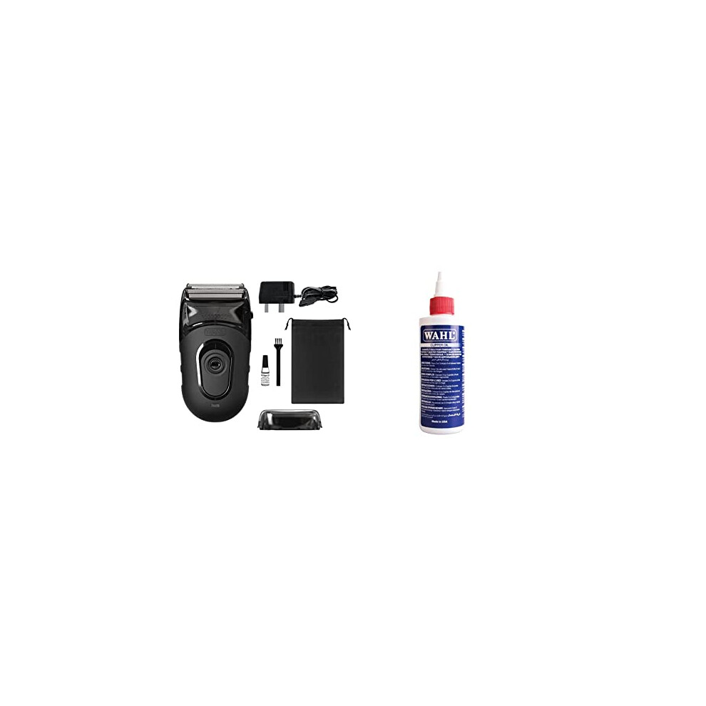 Wahl Li Compact Travel Shaver, Beard Shaver, Electric Shavers for Men, Black & Clipper Oil, Blade Oil for Hair Clippers,118.3 ml