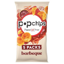 popchips - Barbeque Multipack Crisps 17g (BOX of 30) - Popped not fried, No artificial flavours or colours, Suitable for vegans