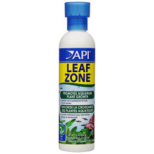 API LEAF ZONE Freshwater Aquarium Plant Fertilizer 237 ml Bottle Promotes vibrant, hardy leaves with chelated iron and potassium for fast absorption