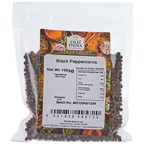 Old India Black Peppercorns 100 g