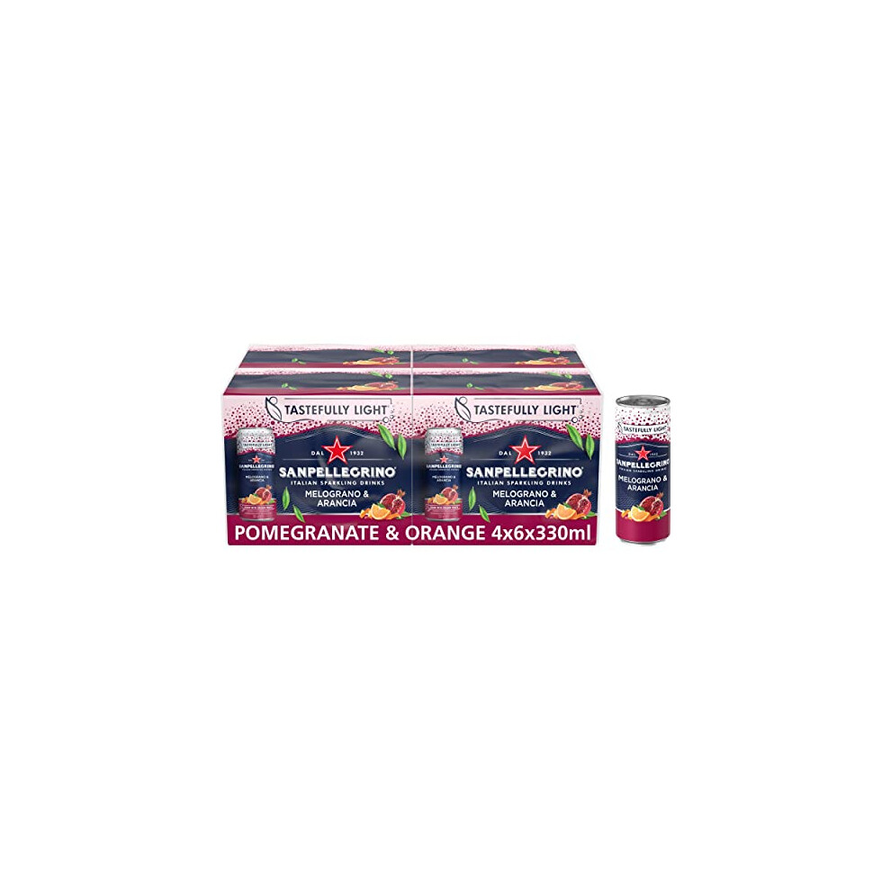 San Pellegrino Italian Sparkling Drinks Pomegranate & Orange 4X6x330ml