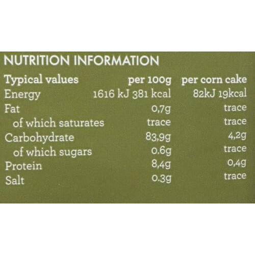 Kallo Organic Corn Cake Thins, Lightly Salted, 12 x 130g 1