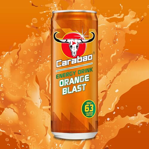 Carabao Energy Drink Orange Blast, 12 x 330ml 2