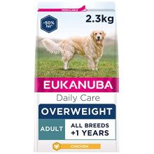Eukanuba Overweight and Sterilised Low Fat Complete Dry Dog Food for Adult Dogs with Chicken 2.3 kg