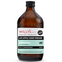WILLY'S Apple Cider Vinegar 500ml, Live Mother