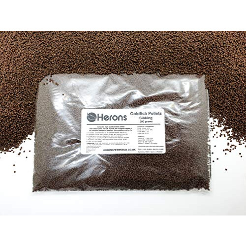HERONS Goldfish Pellets, Sinking, High Protein, 200 grams
