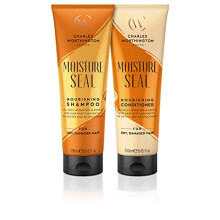 Charles Worthington Moisture Seal Duo, Shampoo and Conditioner Set, Haircare Routine for Moisture and Hydration, For Dry Hair, 2 x 250 ml