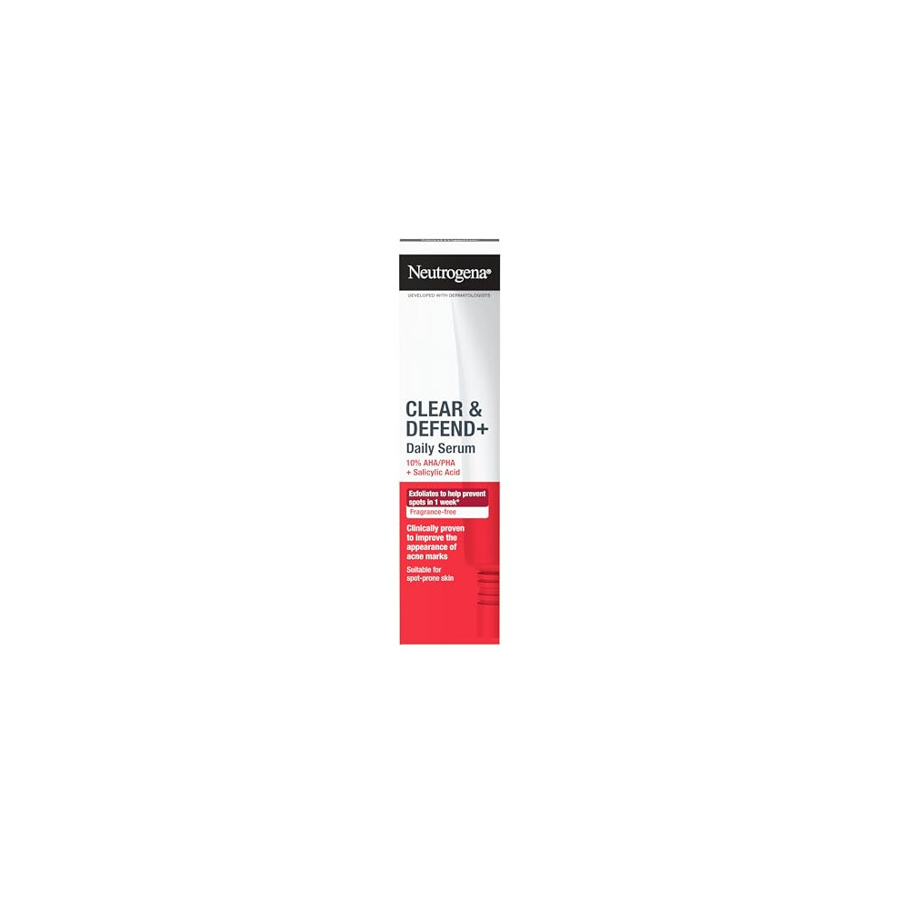 Neutrogena Clear & Defend+ Serum - Salicylic Acid, Aha/Pha - 30Ml