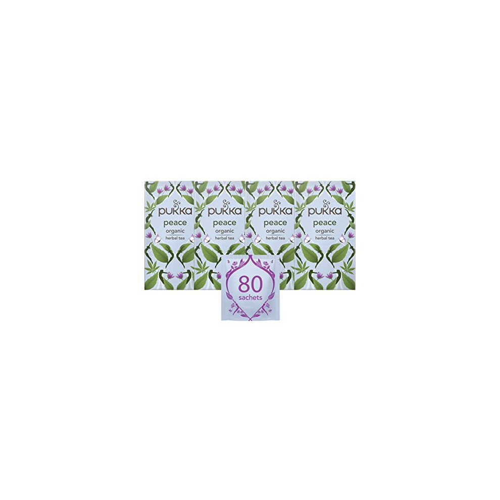 Pukka Herbs Peace Tea - Chamomile, Spearmint, Ashwagandha - 80 Bags