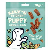 Lily's Kitchen Made with Natural Ingredients Puppy Dog Treats Chicken with Turkey Nibbles Grain-Free Recipe 8 x 70g