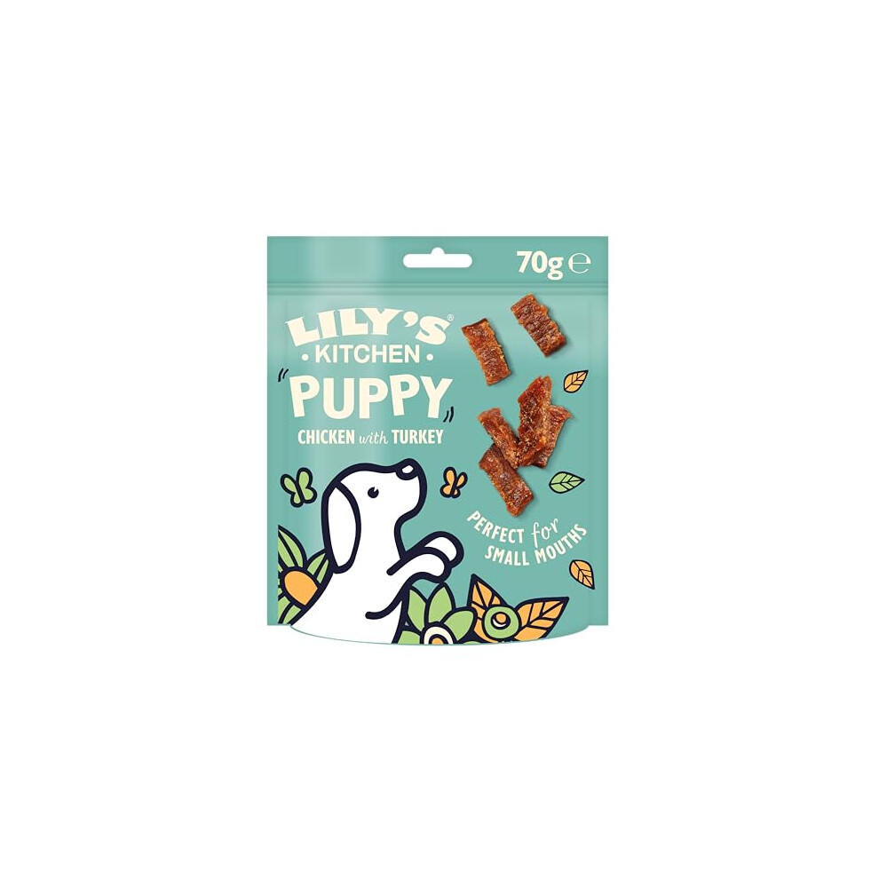 Lily's Kitchen Made With Natural Ingredients Puppy Dog Treats Chicken With Turkey Nibbles -Free Recipe 8 X 70G Grain