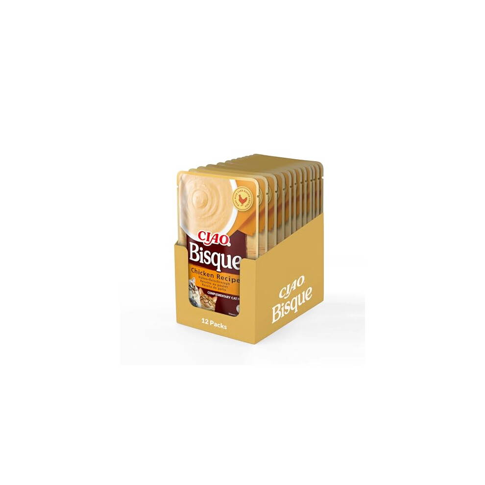 INABA Ciao Bisque Wet Cat Food - Chicken - 12 Packs (480g)