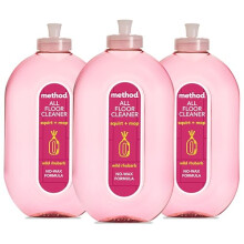 Method Multipurpose, All Floor Cleaner, Gently Cleans and Shines, Fresh Wild Rhubarb Scent, Pack of 3, 3 x 739ml