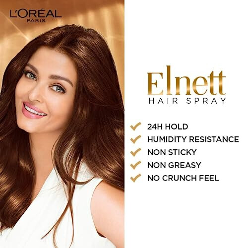 L’Oréal Paris L'Oreal Paris Elnett Normal Hold Hairspray, Micro Diffusion Hairspray, 400ml (Pack of 2) 2