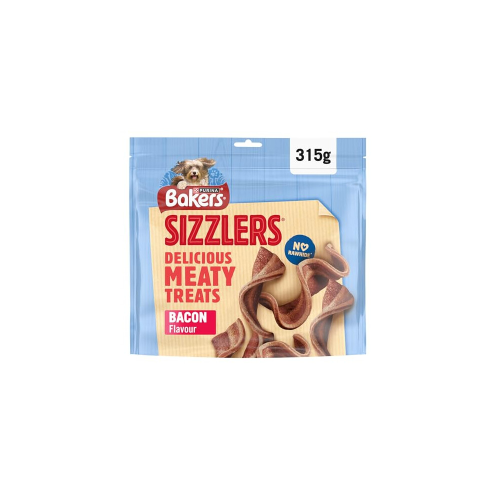 Bakers Sizzlers Bacon And Cheese Dog Treats 315G (Pack Of 3)