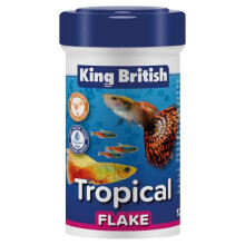 King British | Tropical Fish Flake 12g | Multi-Vitamin Complete Food | Clear Water Formula Natural Ingredients | For Tropical & Other Aquarium Fish