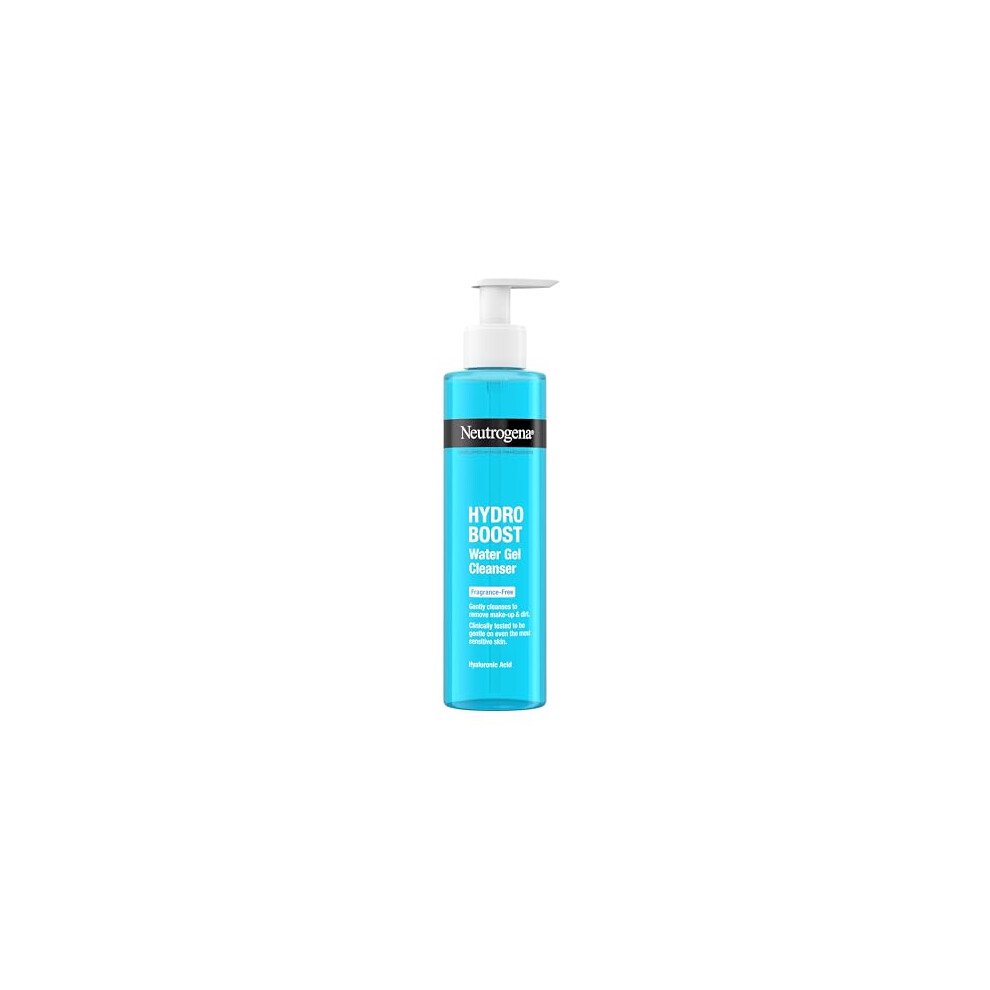 Neutrogena Hydro Boost Fragrance-Free Water Gel Face Cleanser, with Hyaluronic Acid for Dry or Dehydrated Skin, 200ml