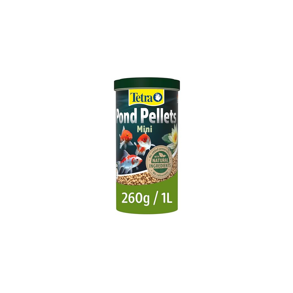 Tetra Pond Fish Food Mini Pellets 260G - Biologically Balanced For Small And Young Pond Fish