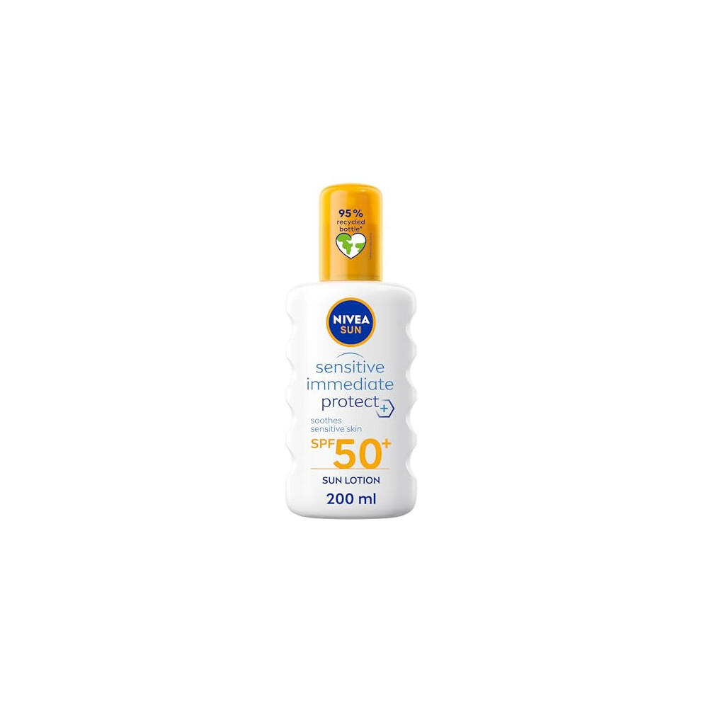 Nivea Sun Protect Sensitive Sun Spray Spf50, Aloe Vera, 200 Ml