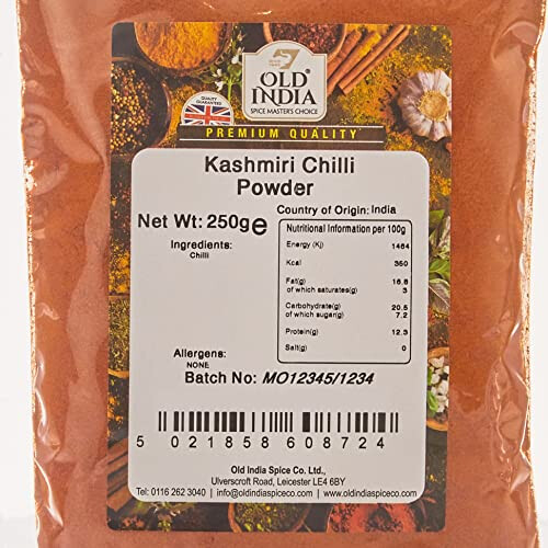 Old India Kashmiri Chilli Powder 250g 1