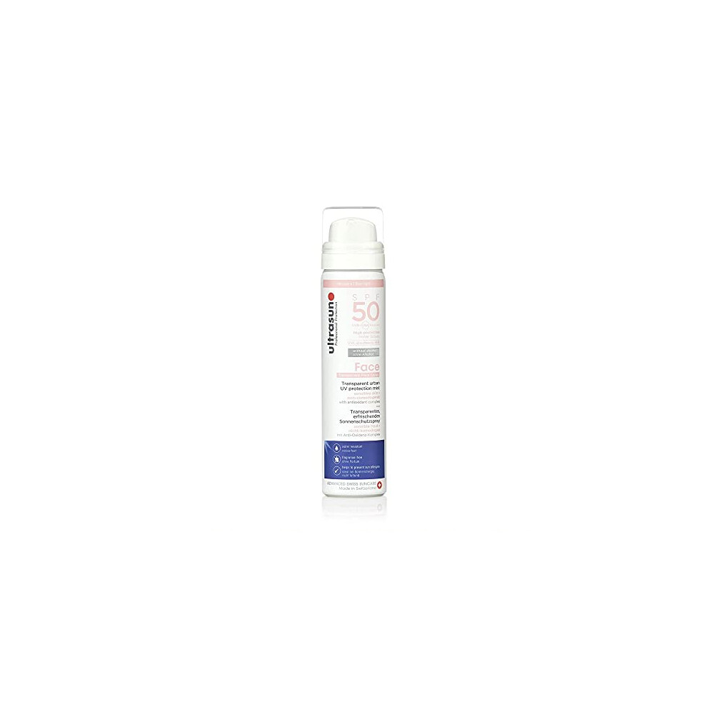 ultrasun Ultrasun 50spf UV Face & Scalp Mist, Clear, 75ml