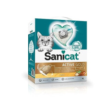 Sanicat Active Gold Cat Litter, 6L - Clumping, Argan Scented