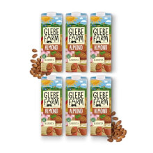 Glebe Farm Gluten Free Barista Almond Milk, Healthy Dairy Free, Unsweetened, Barista Grade Coffee Creamer, No Sugar Added, Tasty Drink, 6 x 1 Litre