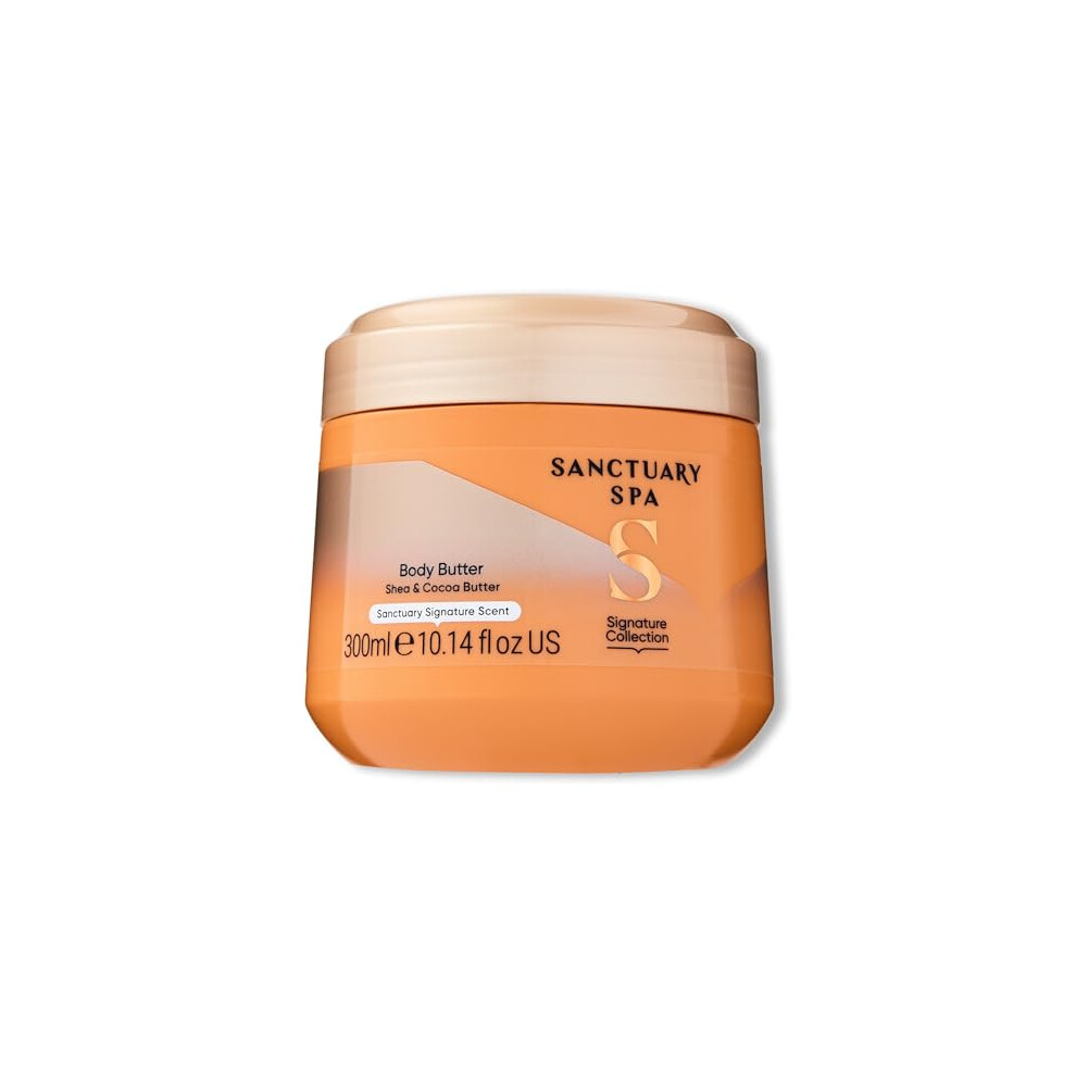 Sanctuary Spa Body Butter Women, No Mineral Oil, Cruelty Free & Vegan Cocoa Butter & Shea Butter Moisturiser, 300Ml
