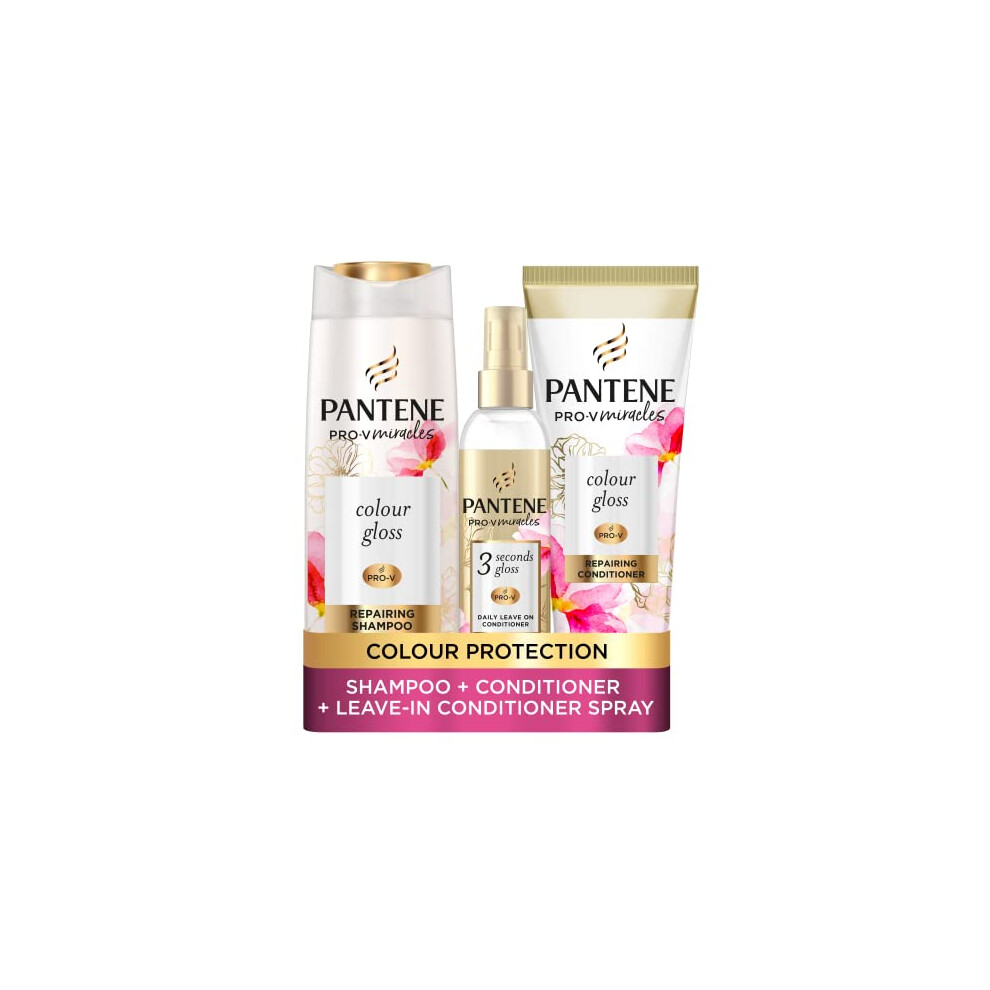 Pantene Colour Shampoo/Conditioner Set + Leave-In, Biotin & Niacinamide, 400/275/145Ml