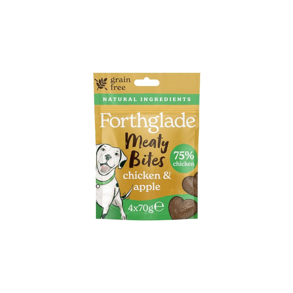 Forthglade Meaty Bites - 4 x 70g, Chicken & Apple, Grain Free