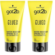 Schwarzkopf got2b Glued Spiking Glue Hair Gel, Water Resistant, Strong Hold for Up to 72 Hours, 150 ml,package may vary (Pack of 2)