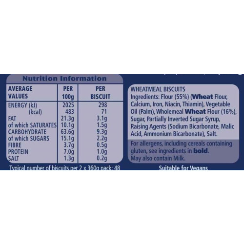 McVities McVitie's Digestives The Original Biscuits, Twin Pack, 2 x 360 g (6 Pack) 1