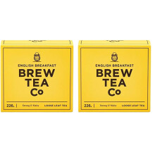 Brew Tea Co - English Breakfast Loose Leaf Tea - Strong and Malty - 226g (Pack of 2)
