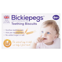 Bickiepegs Natural 9 Teething Biscuits for Babies , 38 gm (Packaging May Vary)