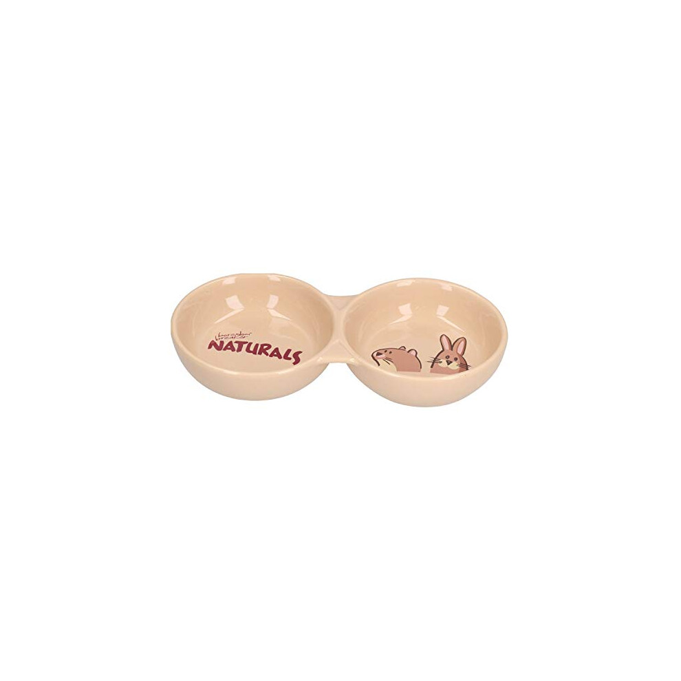 Rosewood Naturals Ceramic Bowl Twin Dish, 8 Inches