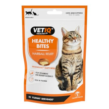 VETIQ Healthy Bites Hairball Relief Treats For Cats & Kittens 12+ Weeks, Tasty Supplements to Help Prevent & Remove Hairballs, 65 g (Pack of 8)