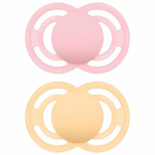 MAM Perfect Soothers | 6 Plus Months | 2 Pack | Comes in Dummy Steriliser Case | Sustainable Materials | Baby Accessories | Pink (Various Designs)