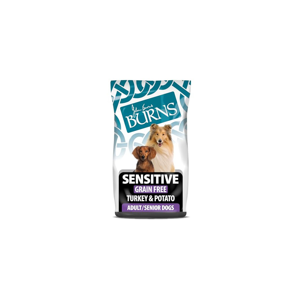 Burns Pet Nutrition Complete Dry Hypoallergenic Dog Food For Sensitive Dogs Turkey And Potato 2 Kg
