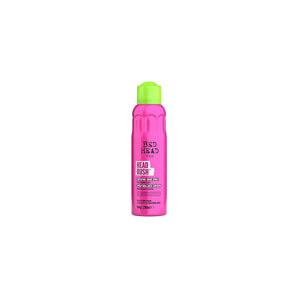 Bed Head by TIGI Headrush Shine Spray – Lightweight Shine Spray for Smooth, Glossy Hair – 200 ml