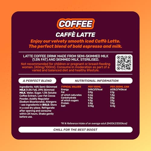 Boost Boost Iced Coffee Caffe Latte - 12 x 250ml 1