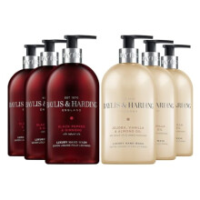 Baylis & Harding Hand Wash Bundle: 6 x 500ml (Black Pepper & Ginseng, Jojoba, Vanilla & Almond)