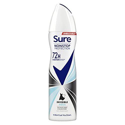 Sure Sure Invisible Aqua Deodorant, 72h Protection, 150ml