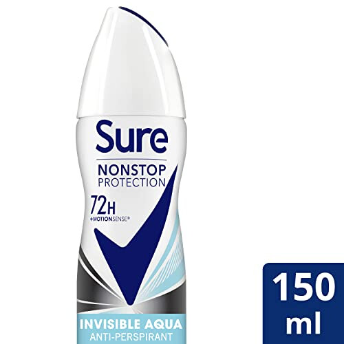 Sure Sure Invisible Aqua Deodorant, 72h Protection, 150ml 1