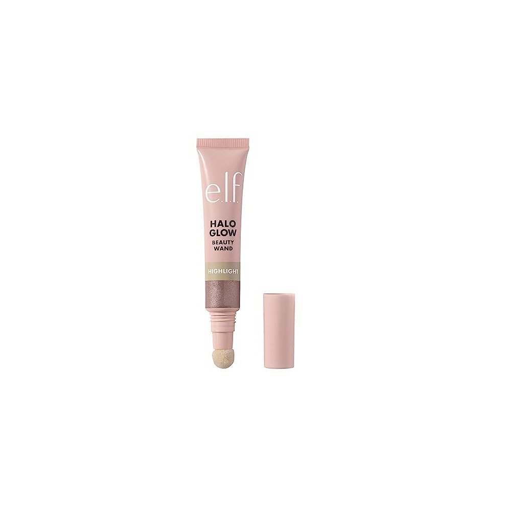 e.l.f. Halo Glow Highlight Beauty Wand, Liquid Highlighter Wand For Luminous, Glowing Skin, Buildable Formula, Vegan & Cruelty-free, Rose Quartz
