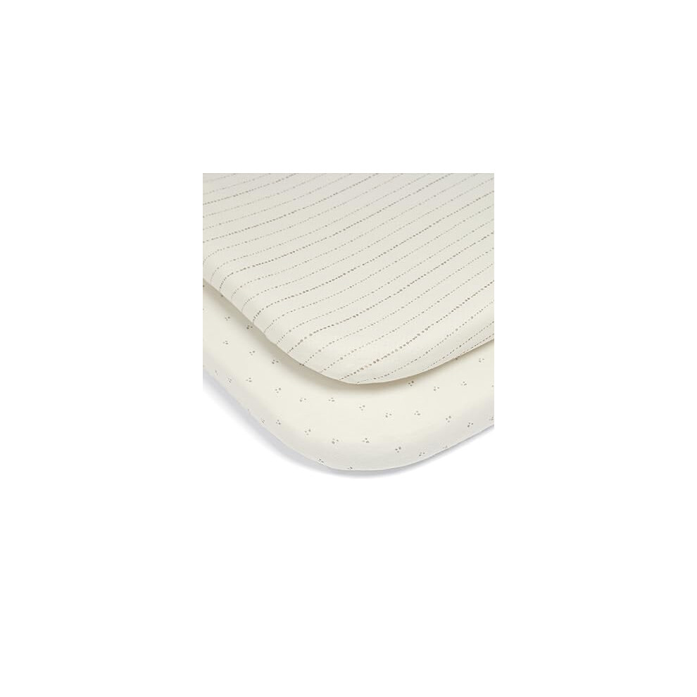 Mamas & Papas 2 Universal Crib Fitted Sheets, Oatmeal