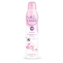 SOFT & GENTLE Anti-perspirant Deodorant, Skin Expert Hyaluronic Care, Rosewater Dew, 72H Protection 250ml
