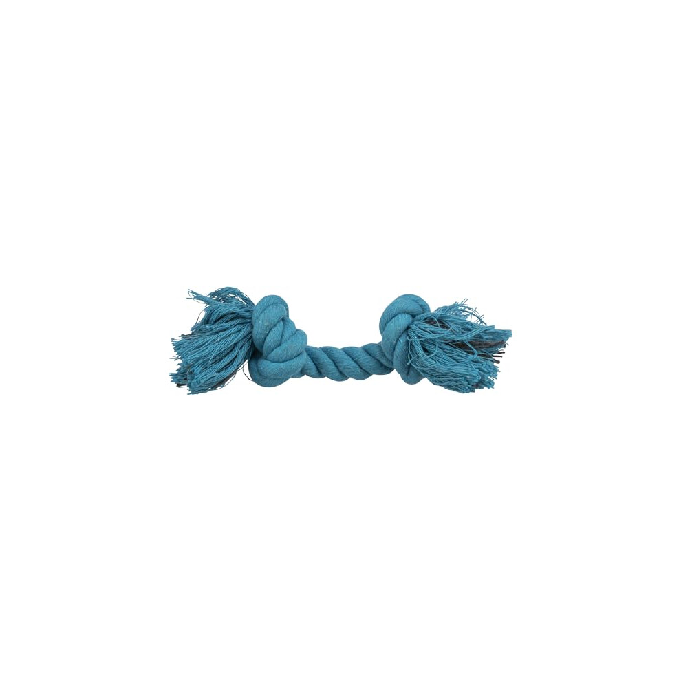 TRIXIE play rope for dogs, petrol, 20 cm, 3271, cotton mix, for fetching and tug-of-war